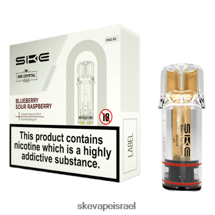 SKE Vape Refills | אדי קריסטל בתוספת תרמילים SKE פטל חמוץ אוכמניות P884R0107